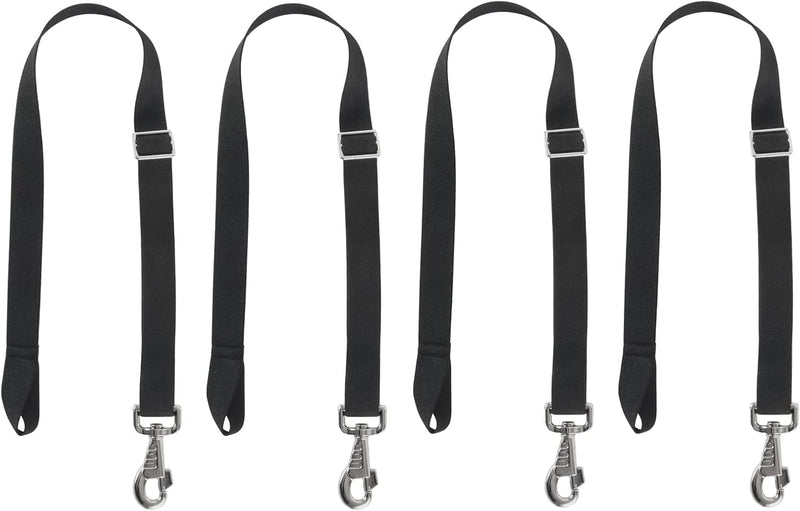 Premium Horse Blanket Sheet Leg Straps, Replacement Stretchy Belly Strap with Swivel Snaps and Sewn Loop End, Adjustable