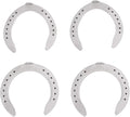 Fdit 4Pcs Aluminium Alloy Horseshoes Horse Riding Tool Equipment Accessories(3#)