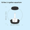 biOrb Classic 15 Acrylic 4-Gallon Aquarium with White LED Lights Modern Compact Tank for Tabletop or Desktop Display, Bl