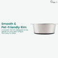 PEGGY11 Deep Stainless Steel Anti-Slip Dog Bowls - 2-Pack, 3 Cups