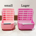 HERCOCCI Rabbit Hay Food Bin Feeder and Bunny Water Bottle Set, Hay Food Feeder Bowls Manger Rack with 500ml Hanging Wat