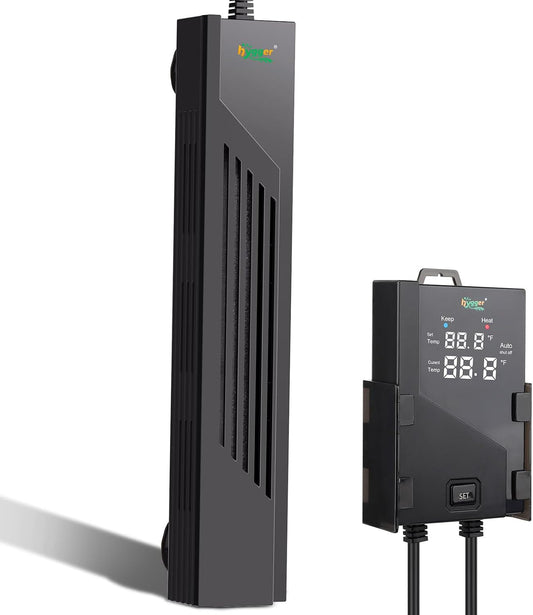 hygger Aquarium Heater with Intelligent Temperature Controller, 300W for 40-80 Gallon Submersible Fish Tank Heater with 