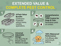 Flea and Tick Prevention for Dogs - Flea Collar - 4 Count - Adjustable