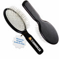 Pin Brush for Dogs, Removes Loose Fur, Lightweight Beech Wood, Silver