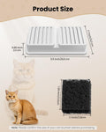 BalimoPet Replacement Filter for Cat Water Fountain - 6 Packs Pet Water Bowl Filters - 6 Filters & 6 Sponges Set for Stainless Steel Cats/Dog Water Dispenser - Activated Carbon & Foam Filtered Refill
