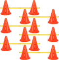 Dog Agility Hurdle Cone Set Dog Agility Course Backyard Set with Height Adjustable Include 12 Cones 6 Rods Training Equi