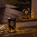 iHeartDogs Pet Memorial Gifts - Artisan Shadow Solar Lantern 'Sunflowers & Paws' - This Pet Loss Gift Feeds 7 Shelter Pets in Honor of Your Departed Pet