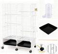 Large Bird Cage, Parakeet Cage with Detachable Stand & Wheels,Bird Cage arakeet Cage with Bird Slide-Out Tray, Wooden Pe