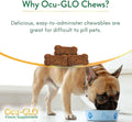 Ocu-GLO Cat & Dog Supplement for Eye Support - Chewable Vision Vitamins Supplements for Large and Small Pets Care with L