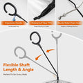 LESYPET Small Dog Umbrella, 29" Width Clear Dogs Umbrella Waterproof Dog Raincoat with Chain Leash for Outdoor Walking R