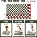 Dog Food Mats for Floors Waterproof, Pet Water Bowl Mats Pet Feeding Absorbent Placemats Plaid 12 * 20 inch