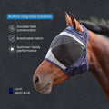 Shires FlyGuard Pro Fine Mesh Fly Mask with UV Protection Navy/Ear Hole/Full
