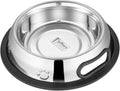 Jeffers Pet Embossed No Tip Anti-Skid Stainless Steel Pet Bowls for Dogs, Cats, Puppies, Kittens – Rubber Base, Food & W