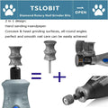 TSLOBIT Diamond Dog Nail Grinder Bits Attachment,1/8'' Pet Nail Grinder Wheel for Dremel Dog Nail Grinder, Diamond Rotory Bit for Dogs&Pets Nail Care（Large B）