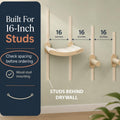 Cat Wall Shelf Bed Hammock with Sisal Stairs Set