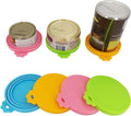 IVIA PET Food Can Lids, 4 Pcs Silicone Pet Food Can Covers for Dog & Cat Food, One Tin Cap Fit Most Standard Size Dog Cat Food Canned（Multicolor）…