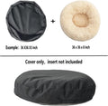 EechicSpace Grey Velvet Round Dog Bed Cover Waterproof Replacement Cover Only 44 Inch