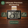 2packs Accurate Reptile Thermometer Hygrometer, Self‑Adhesive Digital Temperature Humidity Meter with ℃/℉ Switch, Mini L