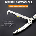 60in Snake Tongs Reptile Grabber Zigzag Wide Jaw Catcher Handling Tool Set