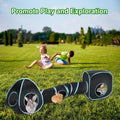 BWOGUE Bunny Tunnels & Tubes, 3-in-1 Collapsible Rabbit Hideout Toy Set