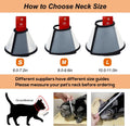 Vivifying Cat Cone, Adjustable Recovery Pet Cone, Three Sizes Lightweight Plastic Elizabethan Collar for Cats, Mini Dogs and Rabbits (Black)