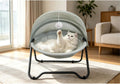 Elevated Cat Hammock Bed with Awning, Breathable Raised Pet Bed Only for Cats & Small‑Size Dogs, Tool‑Free Assembly, Rem