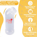 Kitten Nursing Nipple with Syringe, Wide Mouth Angled Puppy Feeding Bottles, with Ventilation Valve Resistant Tearing fo