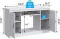 kepptory 75-120 Gallon Fish Tank Stand with Diamond Doors & Power Outlet