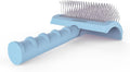 LBMBAIC Slicker Brush for Poodles and Goldendoodles - Curved Brush for Thick, Fluffy, Shedding Fur on Dogs and Cats - Soft, Gentle Pins for Grooming (Blue)