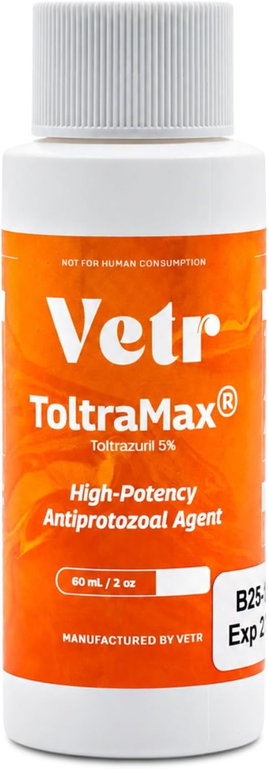 ToltraMax Toltrazuril 5.0% for Horses, Dogs, Cats, 60mL/2 Ounce, for Non-Food Chain Animals