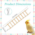 Bird Ladder Bridge, 4.52 X 24.4 Inch Natural Wooden Hamster Ladder Bridge Birds Hamster Climbing & Swing Toy, Bird Cage 