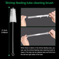 11.8 Inch Shrimp Feeding Tube with Shrimp Feeding Dish，Shrimp Feeding Bowl with Suction Cup，Feeding Tube Cleaning Brush，