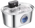 Cat Water Fountain Wireless - Stainless Steel 3.2L/108oz Cordless Pet Fountain - Battery Operated Automatic Water Dispenser for Cats Indoor, with Motion Sensor & Quiet Pump