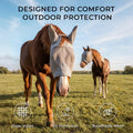 Raelitego Horse Fly Mask with Ears, Breathable Mesh UV Protection (L)