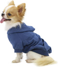 LOPHIPETS Dog Cotton Hoodies Sweatshirts for Small Dogs Chihuahua Puppy Clothes Cold Weather Coat-Navy/S