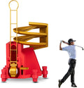 Golf Ball Dispenser, Golf Ball Launcher Pro, No Funnel Included(Gold+Red)