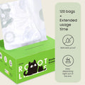AWoHH 120 Tidy Draw-Pack Automatic Litter Box Bags Cat Litter Box Robot Model 5/4/3 Waste Bags, Tear-free, Sensor-compatible, Thick Heavy Duty Cat Litter Box Liner Bags 25.2 x 15.7 IN