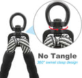 Mycicy Double Dog Leash Coupler, Heavy Duty Extension Rope for Two Dogs, No Tangle 1/2" Thick Dual Dog Lead Splitter for Large Medium Dogs Over 40 lbs (Black)