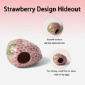 Pink Aquarium Decor Ceramic Cute Strawberry Betta Fish Tank Cave