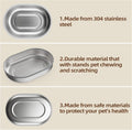 2 Bowls Stainless Steel Bowl Set for Automatic Microchip Pet Feeder, Design for Keeping Food Fresh, and Durability,Easy 
