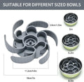Slow Feeder Dog Bowls Insert,Third Generation upgradedSuper Firm Eating Bowl（Cuttable） for Large Breed and Medium Small Size Compatible with Regular Elevated Metal Glass Dog Bowl (Gray)