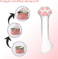 Sheldamy Silicone Pet Food Spoon, Cat Food Can Opener Paw, Wet or Dry Food Short Spoon for Cat Dog With Mini Spatula