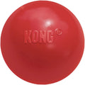 KONG Ball with Hole - Durable Dog Fetch Toy for Training, Interactive Playtime & More - Classic KONG Natural Rubber Ball - Red - For Large/Medium Dogs