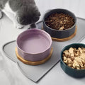 Cat Food Mat, Silicone Non Slip Dog Bowl Mat Waterproof Cat Feeding Mat Stop Food Spills and Water Messes Out to Floor P