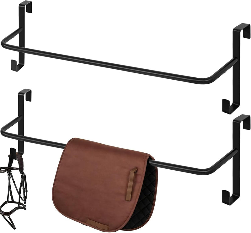 2Pcs Heavy Duty Horse Blanket Rack with Bridle Hooks