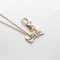 Best Friend Necklace Keychain Set for 2 Dog Bone Tag Necklace Friendship BFF Dog Gifts Best Friend Necklaces Gifts for D