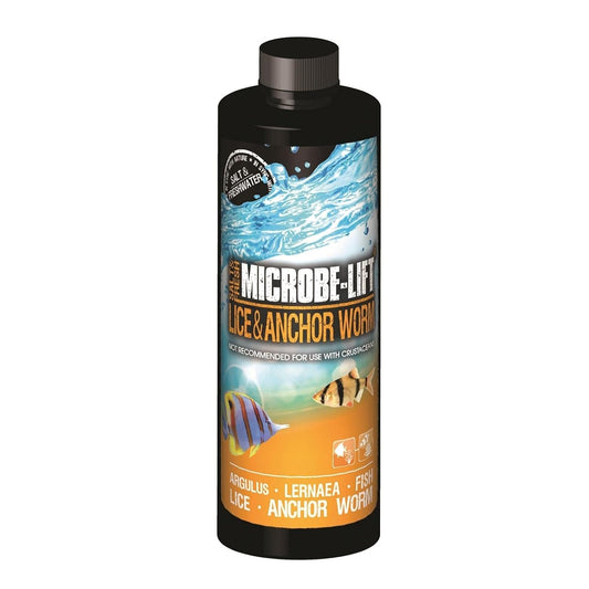 MICROBE-LIFT Lice and Anchor Worm for Saltwater and Freshwater Aquariums and Fish Tanks, 4 Fl Oz