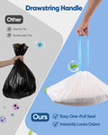 50 Count 26"x11.8" Self-Cleaning Cat Litter Box Bags for Cumrige Fumoi Fsitego Paruuntys Litter box, Pre-Seperated Automatic Litter Box Replacement Drawstring Heavy Duty，10-12 Gallons of Capacity