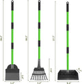 Pooper Scooper, Metal Poop Scoop with Tray, Rake, Spade for Large Small Dog