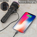 ALONEFIRE SV43 36W 365nm UV Flashlight USB C Rechargeable Ultraviolet Black Light Woods Lamp for Pet Urine Detector, Resin Curing, Scorpion, Fishing, Leak with UV Protective Glasses, Battery